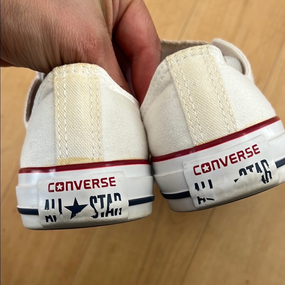 Converse White Canvas Low-Top Sneakers size 6 - Picture 6 of 16